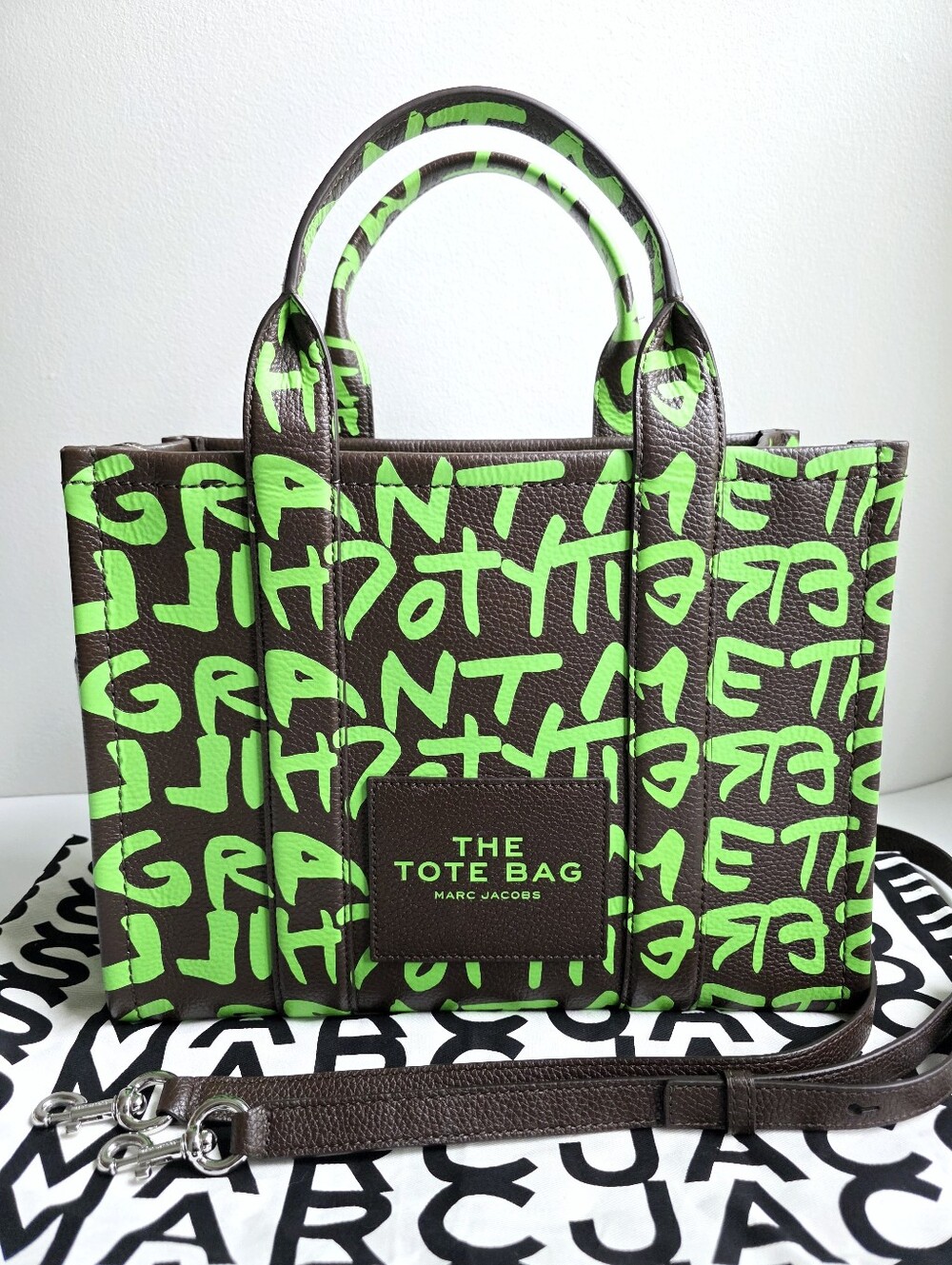 Marc Jacobs X Stephen Sprouse The Medium Tote Bag Green Graffiti
